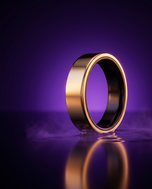 Mudrika Ring in gold, studio shot